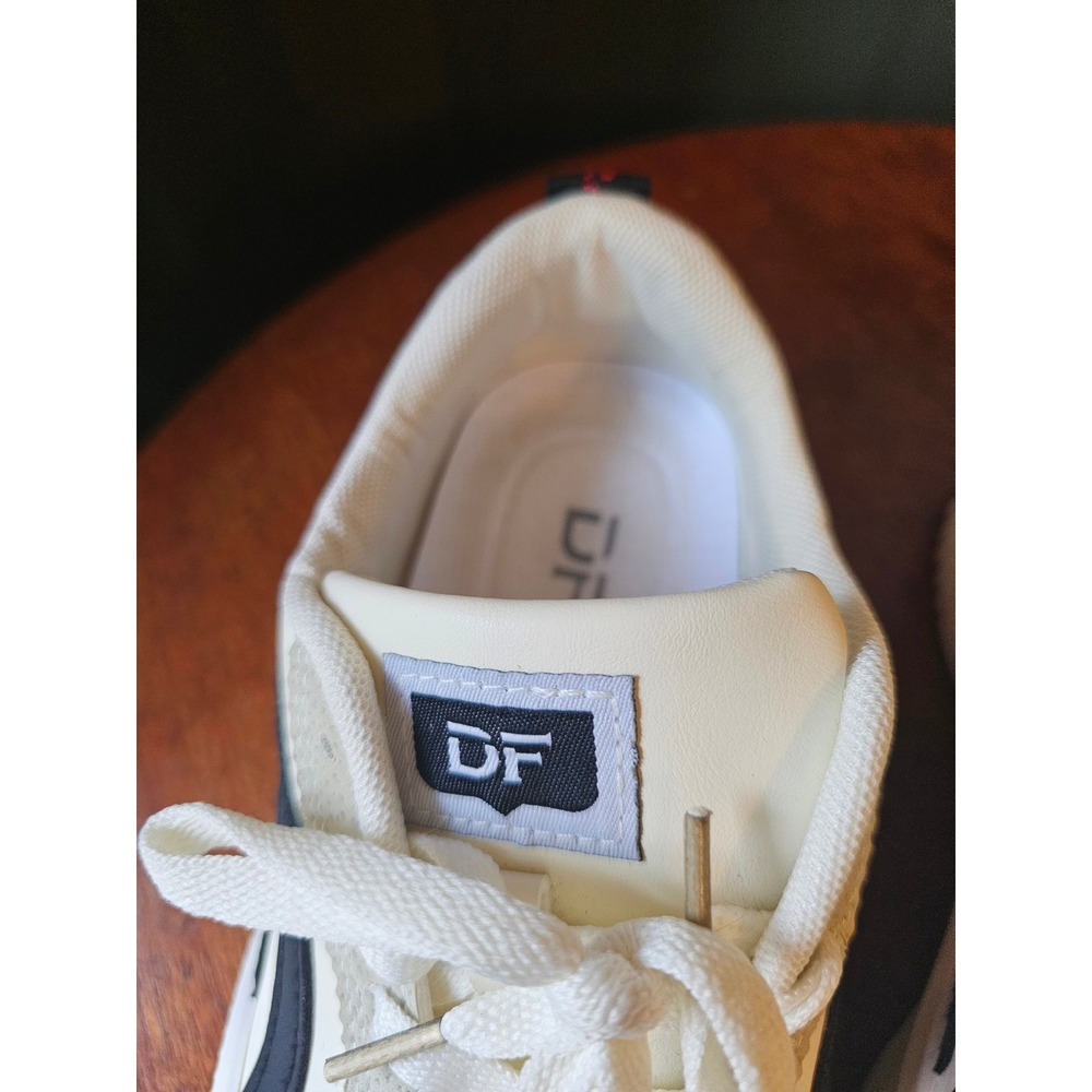 De Florance Women White Black Suede Trim Platform Sneakers Size 7.5 - Picture 4 of 10